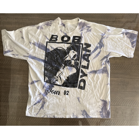 Unbranded Other - Vintage Bob Dylan Tour 92 T-Shirt Tie Dye Rock Band Tee 90s Graphic XL